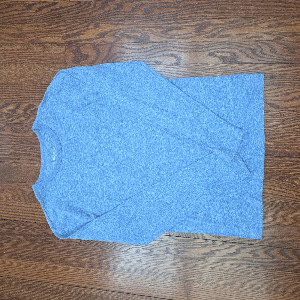 J. Crew Kids Long-Sleeve Pocket Tee in Broken-in-Jersey XL Heather Blue